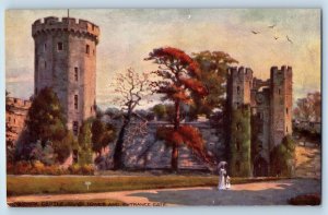 Warwick Castle Guys Tower And Entrance Gate Warwick UK Oilette Tuck Art Postcard