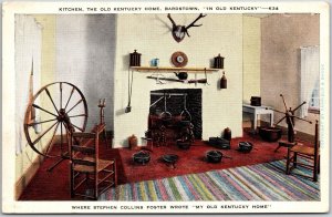 Kitchen Old Kentucky Home Bardstown KY Stephen Collins Foster Home Postcard