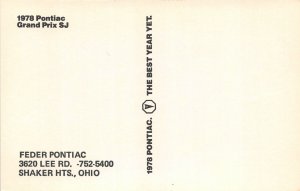 H47/ Automobile Car Postcard 1978 Pontiac Grand Prix SJ Advertisement 34