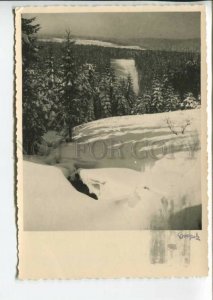 440899 East Germany GDR 1959 RPPC special cancellation winter landscape Erfurt