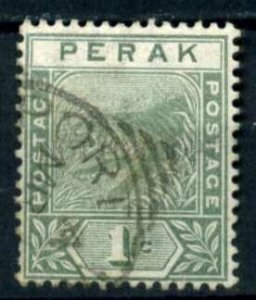 509626 Malaysia state 1892 year Perak Tiger stamp