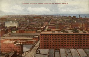 Chicago IL North From Top of Masonic Temple c1910 Postcard