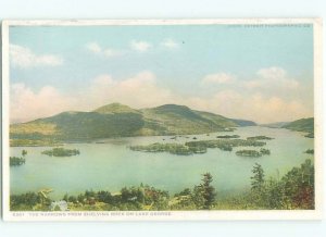 Divided-back LAKE SCENE Adirondacks - Lake George New York NY AE4953