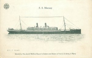 Jewish Welfare Board Postcard S.S. Mercury US Army Navy