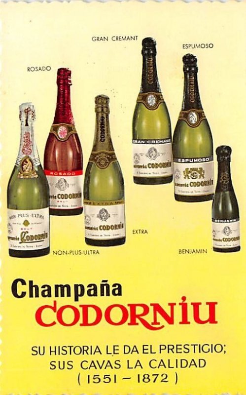 Champana Codorniu Advertising Unused 