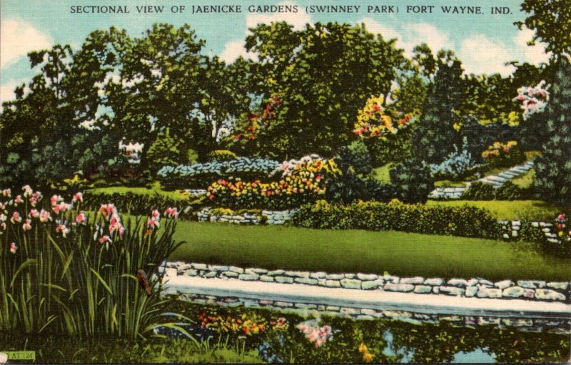 Indiana Fort Wayne Swinney Park Sectional View Of Jaenicke Gardens