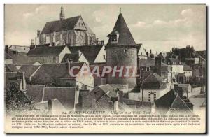 Old Postcard Saint Florentin L & # 39Eglise and Old Tower