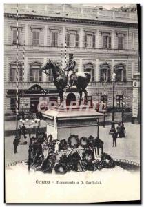 Old Postcard Genova G Monumento a Garibaldi