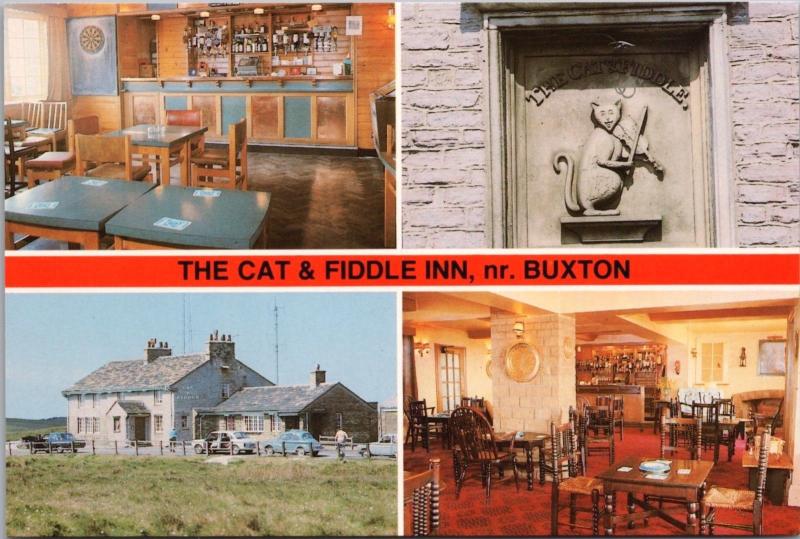 Cat and Fiddle Inn Buxton UK *Closed Multiview Unused Vintage Postcard D40