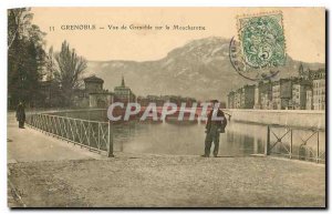 Old postcard Grenoble View of Grenoble on Moucherotte