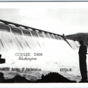 c1940s Coulee Dam, WA Tourist RPPC Real Photo EJ Heysel Bureau Reclamation A130