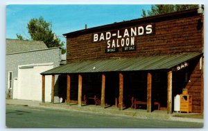 MEDORA, ND North Dakota ~ Roadside BAD-LANDS SALOON  c1960s Postcard