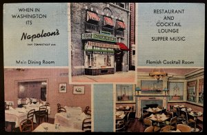 Vintage Postcard 1959 Napolean Restaurant, Connecticut Avenue, Washington, D.C.