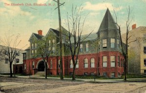 Vintage Postcard Elizabeth Club Elizabeth NJ Union County