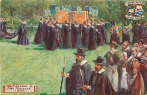 Historical Oxford Pageant Postcard Funeral Amy Robsart Raphael Tuck & Sons ads
