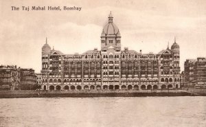 C. 1920's The Taj Mahal Hotel Bombay India View Vintage Postcard Z4