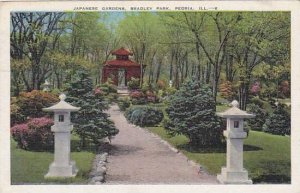 Illinois Peoria Japanese Gardens Bradley Park 1939