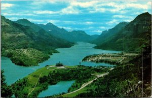 Canada Alberta Waterton Lakes Aerial View