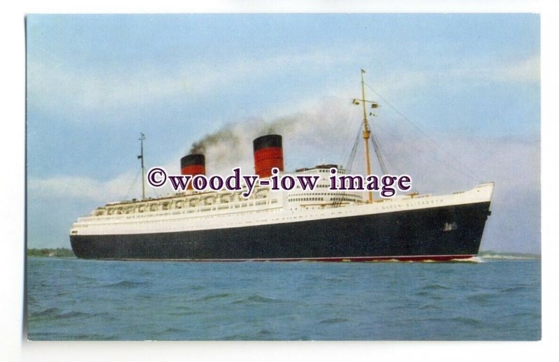 LS0446 - Cunard Liner - Queen Elizabeth - postcard