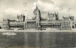 Sailing boats navigation themed postcard Hungary Budapest Danube cruise