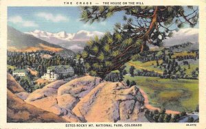 The Crags Hotel Estes Park Rocky Mountain National Park Colorado linen postcard