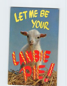 Postcard Let Me Be Your Lambie Pie!, Greetings from East Wilton, Maine