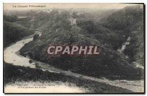 Postcard Old Picturesque Creuse Crozant Creuse and general view of the Ruins