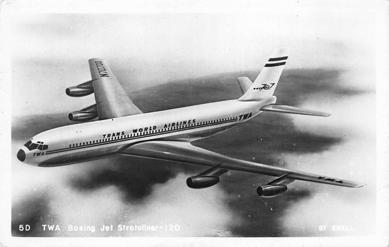 Trans World Airlines TWA Boeing Jet Stratoliner Photo #5D By Enell RPPC