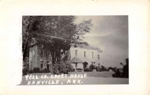 Danville Arkansas Yell Court House Real Photo Antique Postcard K29382