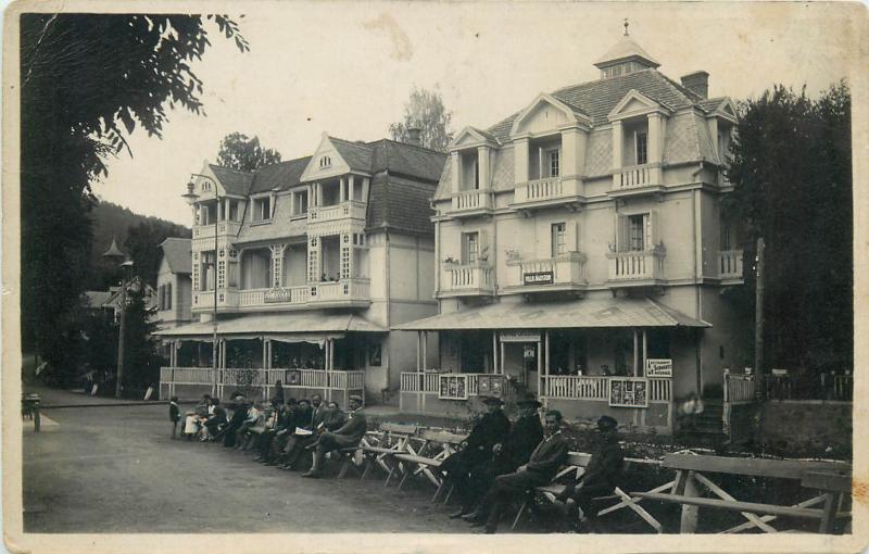 Romania Sovata 1940s photo postcard vila Dacia & Paris villa