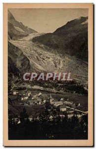 Old Postcard Argentiere Mont Blanc Massif and its glacier