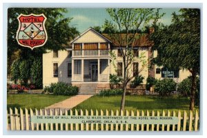 c1940s Typical Ranch House The Home of Will Rogers Claremore OK Postcard 
