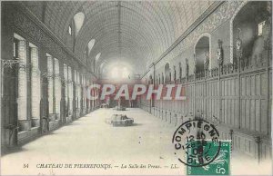 Old Postcard Chateau de Pierrefonds The Hall of Preux