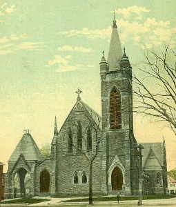 Postcard Early View of St. John's Episcopal Church, Bridgeport, CT.  .     N2