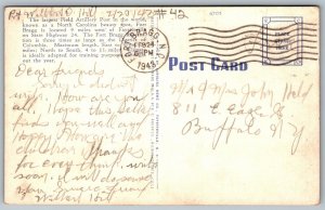 Postcard Fort Bragg NC c1943 Officers Club Field Artillery US Army US Air Force