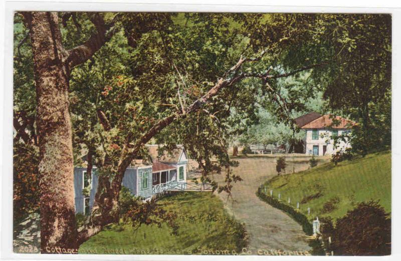 Cottages & Hotel The Geysers Sonoma County California 1910c postcard