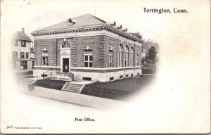 Postcard United States Post Office Building in Torrington, Connecticut