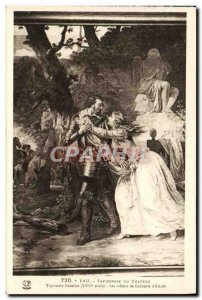 Old Postcard Tapestry Pau Du Chateau Gabrielle's farewell to & # 39Estree