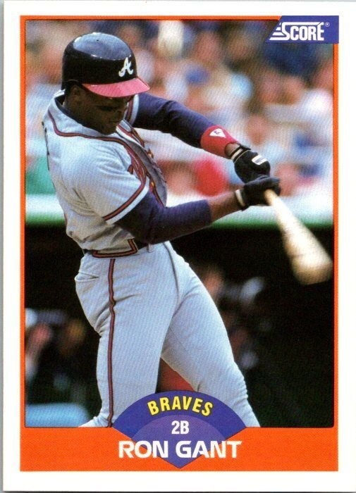 1989 Score Baseball Card Melido Ron Gant Atlanta Braves sk29810