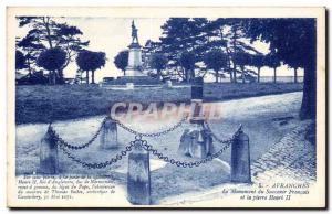 Old Postcard Avranches The memory of the monument and the French Henry Stone II