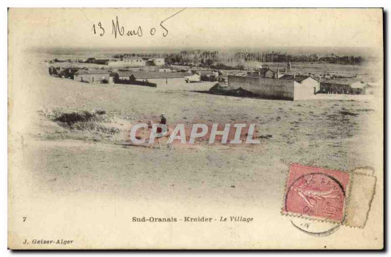 VINTAGE POSTCARD Southern Algerie Oranian Kreider the village 