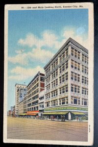 Vintage Postcard 1934 12th & Main, Kansas City, Missouri (MO)