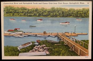 Vintage Postcard Springfield Yacht & Canoe Club, Springfield, Massachusetts (MA)
