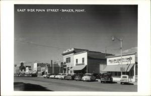 Baker Montana MT East Side Main St. Real Photo Card - Blank Backside