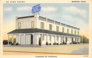 De Luxe Court Linen  - Seymour, Texas TX Postcard