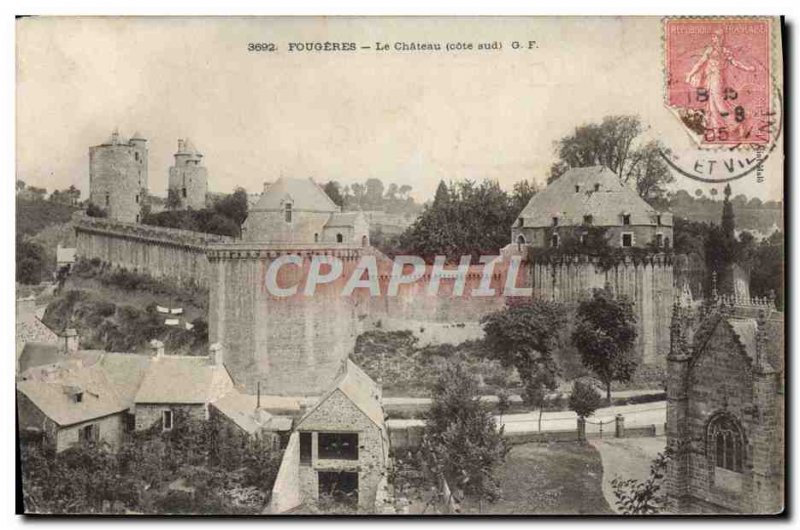 Old Postcard Fougeres Chateau