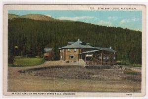 Echo Lake Lodge Mt Evans Colorado 1930 postcard