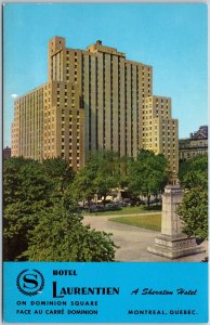 VINTAGE POSTCARD HOTEL LAURENTIAN (SHERATON) AT MONTREAL QUEBEC CANADA