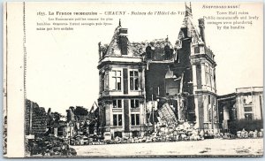 c1910s Chauny, France Hotel-de-Ville Town Hall Ruins WWI Dynamite Damage A360