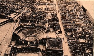 c1915 POMPEI ITALY RUINS PANORAMA EARLY POSTCARD P1879